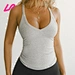 white ribbed tank top womens